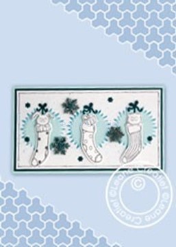 Afbeeldingen van Slimline card with 3 stockings