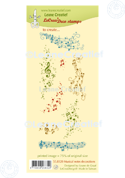 Picture of LeCreaDesign® deco clear stamp Musical notes decorations