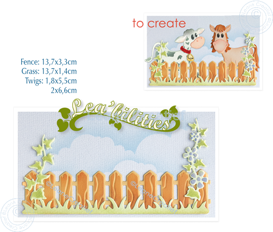 Image sur Lea’bilitie® Palissade, herbe, branches matrice pour découper & gaufrage