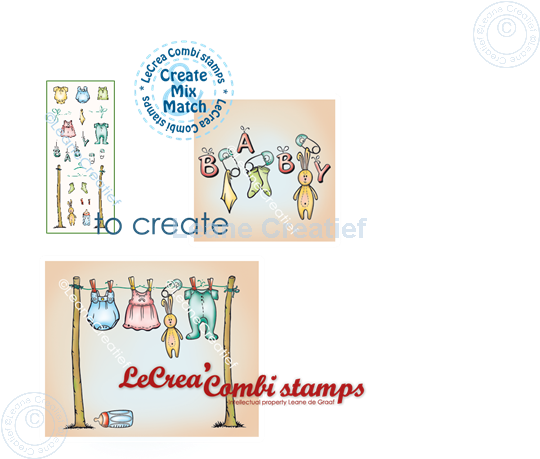 Bild von LeCreaDesign® Silikon Kombi Stempel Baby Items