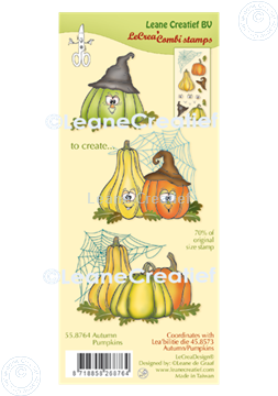 Afbeeldingen van LeCreaDesign® combi clear stamp Herfst pompoenen (te combineren met Lea'biltie die 45.8573)
