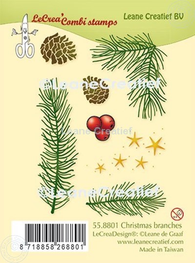 Bild von LeCreaDesign® Silikon Kombi Stempel Weihnachtszweige