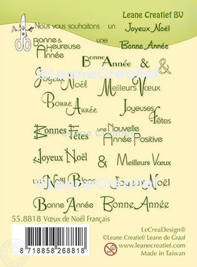Afbeelding van LeCreaDesign® clear stamp Vœux de Noël Français