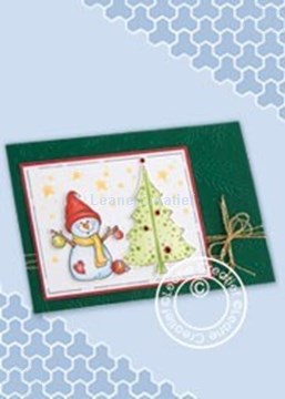 Bild von Snowman stamp with tree