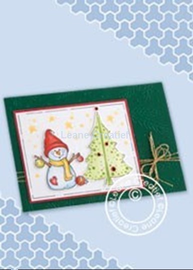 Bild von Snowman stamp with tree