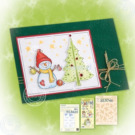 Bild von Snowman stamp with tree