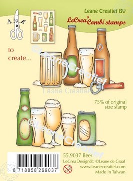 Afbeeldingen van LeCreaDesign® combi clear stamp Bier