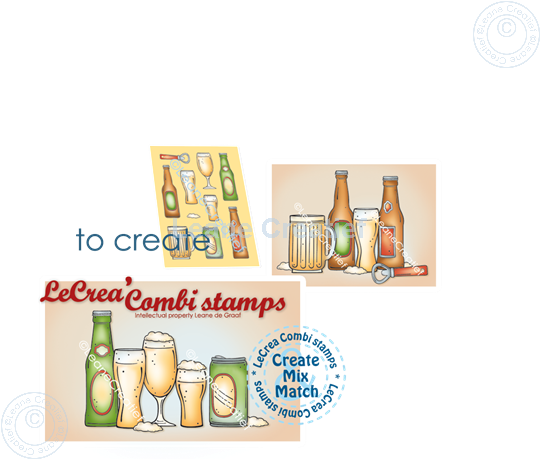 Picture of LeCreaDesign® combi clear stamp Beer