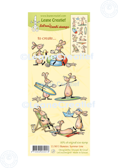 Bild von LeCreaDesign® Silikon Kombi Stempel Bunnies Sommerzeit