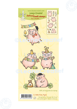 Picture of LeCreaDesign® combi clear stamp Party Piglet