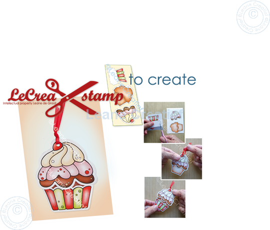 Image sur LeCreaDesign® tampon clair à combiner Label petit gâteau-cupcake