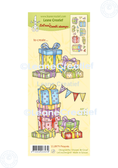 Afbeelding van LeCreaDesign® combi clear stamp Cadeautjes