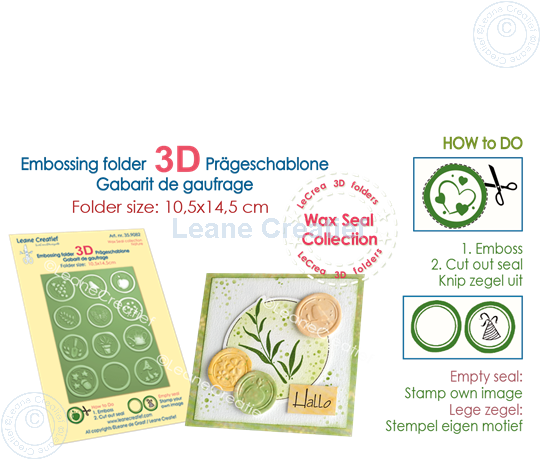 Bild von 3D embossing Schablone Wachssiegel Natur