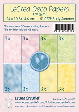 Bild von Deko Papier Embossing Set Party & Sommer