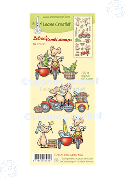 Afbeeldingen van LeCreaDesign® combi clear stamp Kleine motor Muis