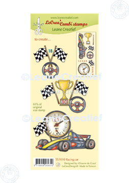 Afbeeldingen van LeCreaDesign® combi clear stamp Race auto